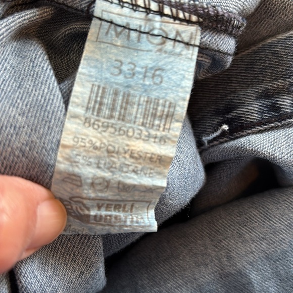 Mion Prive sz 40 (10) denim maxi dress with oversized collar - Picture 9 of 10